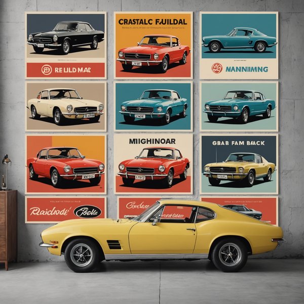 Découvrez notre collection d'affiches murales de voitures légendaires